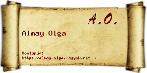 Almay Olga névjegykártya